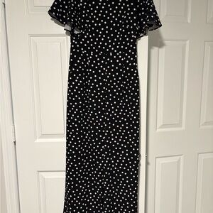 Calvin Klein Black and White Polka Dot Jumpsuit Romper One-piece